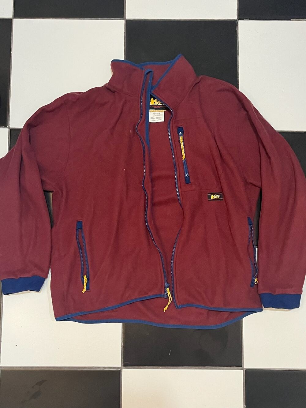 Women's Retro-style REI Co-op full-zip fleece jacket, size M